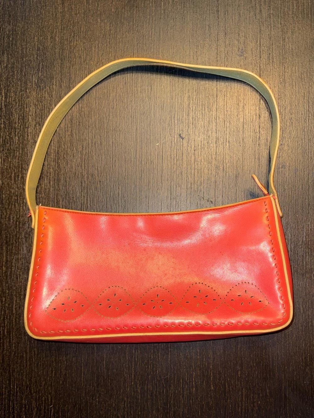 Mondani New York Y2K Red Faux Leather Shoulder Bag